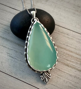 Aqua Chalcedony Pendant