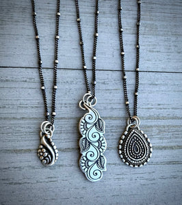 Silver Mehndi Necklace