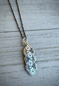 Silver Mehndi Necklace