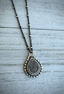 Silver Mehndi Necklace