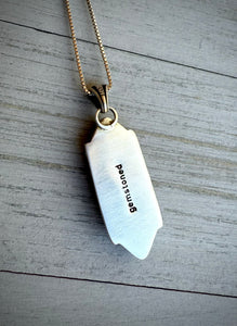 Chalcedony Elongated Hex Pendant