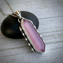 Load image into Gallery viewer, Chalcedony Elongated Hex Pendant