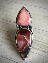 Load image into Gallery viewer, Pink Opal &amp; Botswana Agate Ring