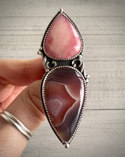 Load image into Gallery viewer, Pink Opal &amp; Botswana Agate Ring