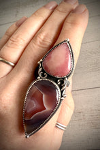 Load image into Gallery viewer, Pink Opal &amp; Botswana Agate Ring