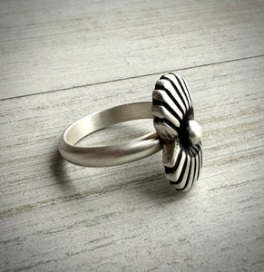 Silver Concho Fan Ring