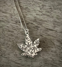 Load image into Gallery viewer, Reversible Turquoise Pot Leaf Necklace