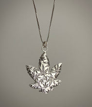 Load image into Gallery viewer, Reversible Turquoise Pot Leaf Necklace
