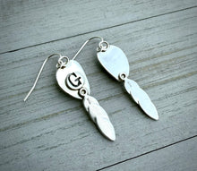 Load image into Gallery viewer, Turquoise Feather Earrings