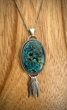 Load image into Gallery viewer, Turquoise Dreamcatcher Pendant