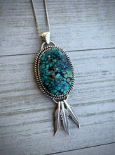 Load image into Gallery viewer, Turquoise Dreamcatcher Pendant
