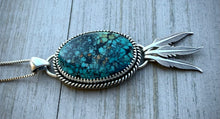 Load image into Gallery viewer, Turquoise Dreamcatcher Pendant