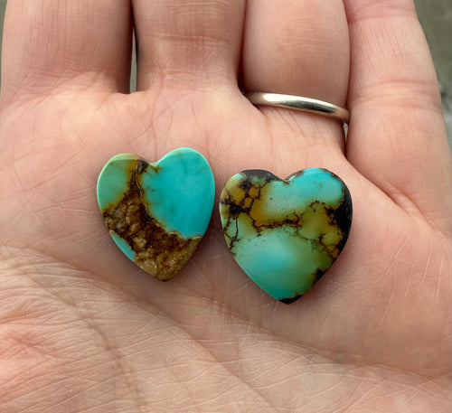 Reserved: Turquoise Heart Ring & Pendant