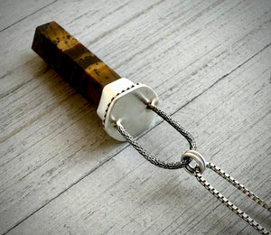 Tiger Eye Point Necklace