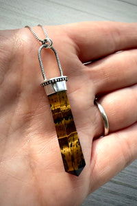 Tiger Eye Point Necklace