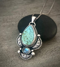 Load image into Gallery viewer, Turquoise &amp; Moonstone Pendant