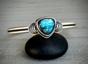 Reserved: Labradorite & Kyanite Stacker Cuffs- Remainder