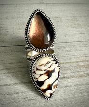 Load image into Gallery viewer, Smoky Quartz &amp; Peanut Wood Jasper Ring