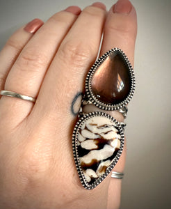 Smoky Quartz & Peanut Wood Jasper Ring