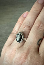 Load image into Gallery viewer, Silver Sheen Obsidian Ring