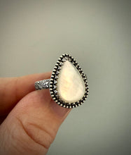 Load image into Gallery viewer, Mother of Pearl Teardrop Ring (reserved)