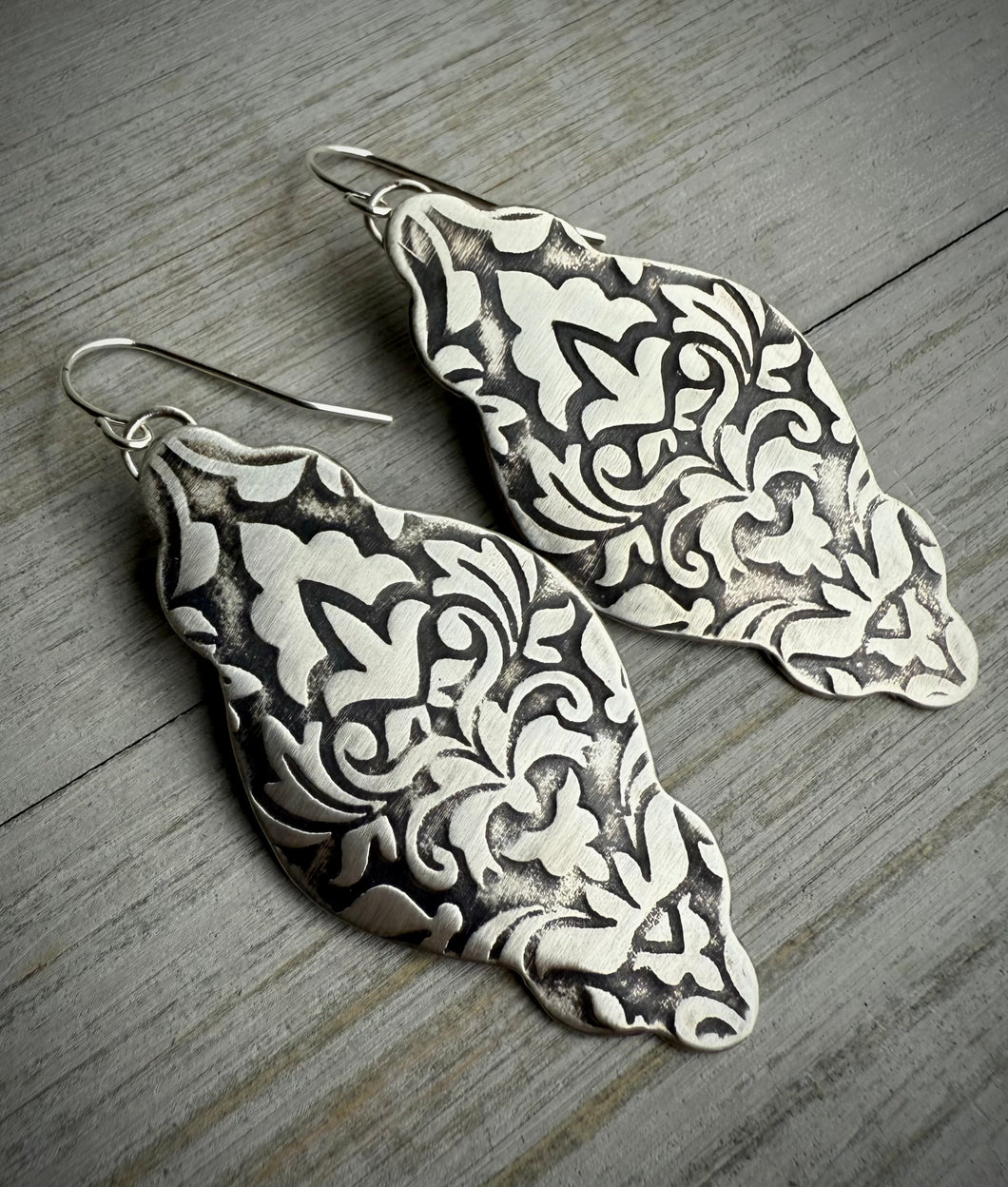 Baroque Silver Earrings