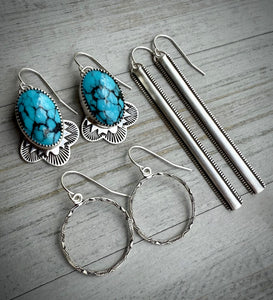 Notched Bar Earrings