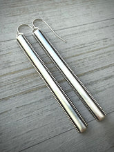 Load image into Gallery viewer, Reserved: Notched Bar Earrings