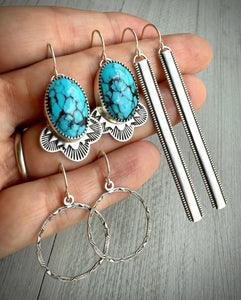 Notched Bar Earrings
