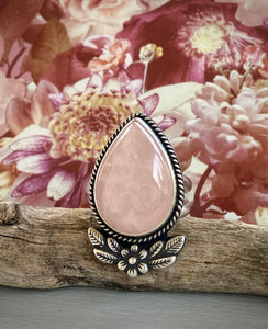 Rose Quartz Flora Ring