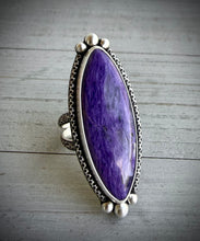 Load image into Gallery viewer, Charoite Marquis Ring