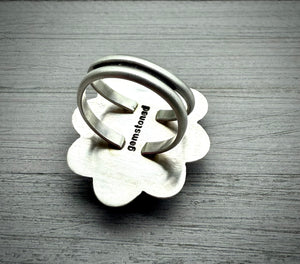Hand Stamped Turquoise Ring