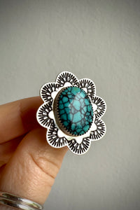 Hand Stamped Turquoise Ring