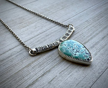 Load image into Gallery viewer, Hand Stamped Turquoise Bar Necklace