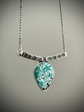 Load image into Gallery viewer, Hand Stamped Turquoise Bar Necklace