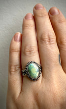 Load image into Gallery viewer, Hubei Turquoise Ring with Hand Stamped Band