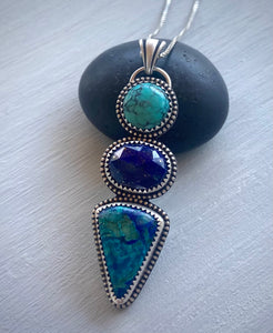 Triple Stoned Pendant-RESERVED