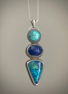 Triple Stoned Pendant-RESERVED