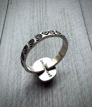Load image into Gallery viewer, Hand Stamped Boulder Opal Ring