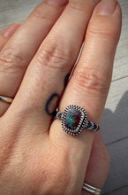 Load image into Gallery viewer, Hand Stamped Boulder Opal Ring