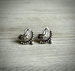 Hand Stamped Stud Earrings
