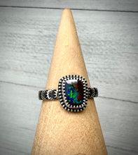 Load image into Gallery viewer, Hand Stamped Boulder Opal Ring