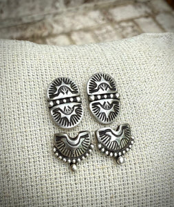 Hand Stamped Stud Earrings