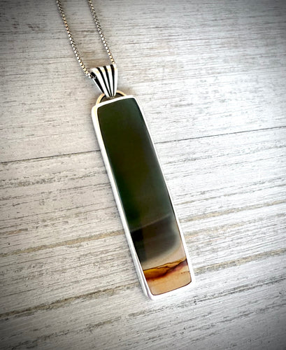 Landscape Jasper Bar Pendant
