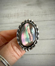Load image into Gallery viewer, Reserved: Black Mother of Pearl Ring