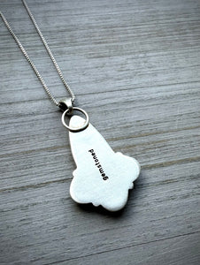 Hand Stamped Sunburst Turquoise Pendant