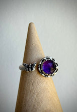 Load image into Gallery viewer, Amethyst Butterfly Ring