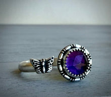 Load image into Gallery viewer, Amethyst Butterfly Ring