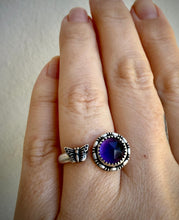 Load image into Gallery viewer, Amethyst Butterfly Ring