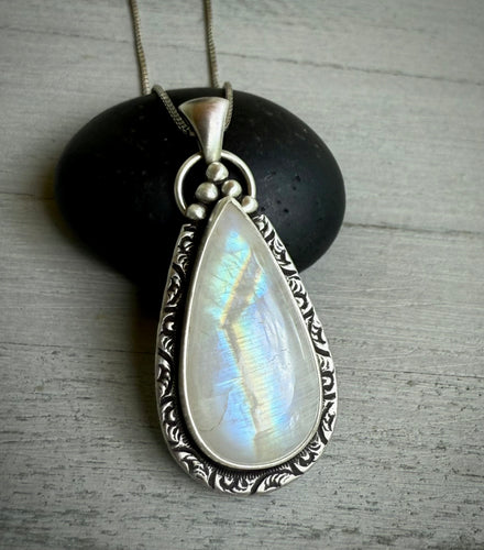 Rainbow Moonstone Pendant
